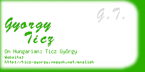 gyorgy ticz business card